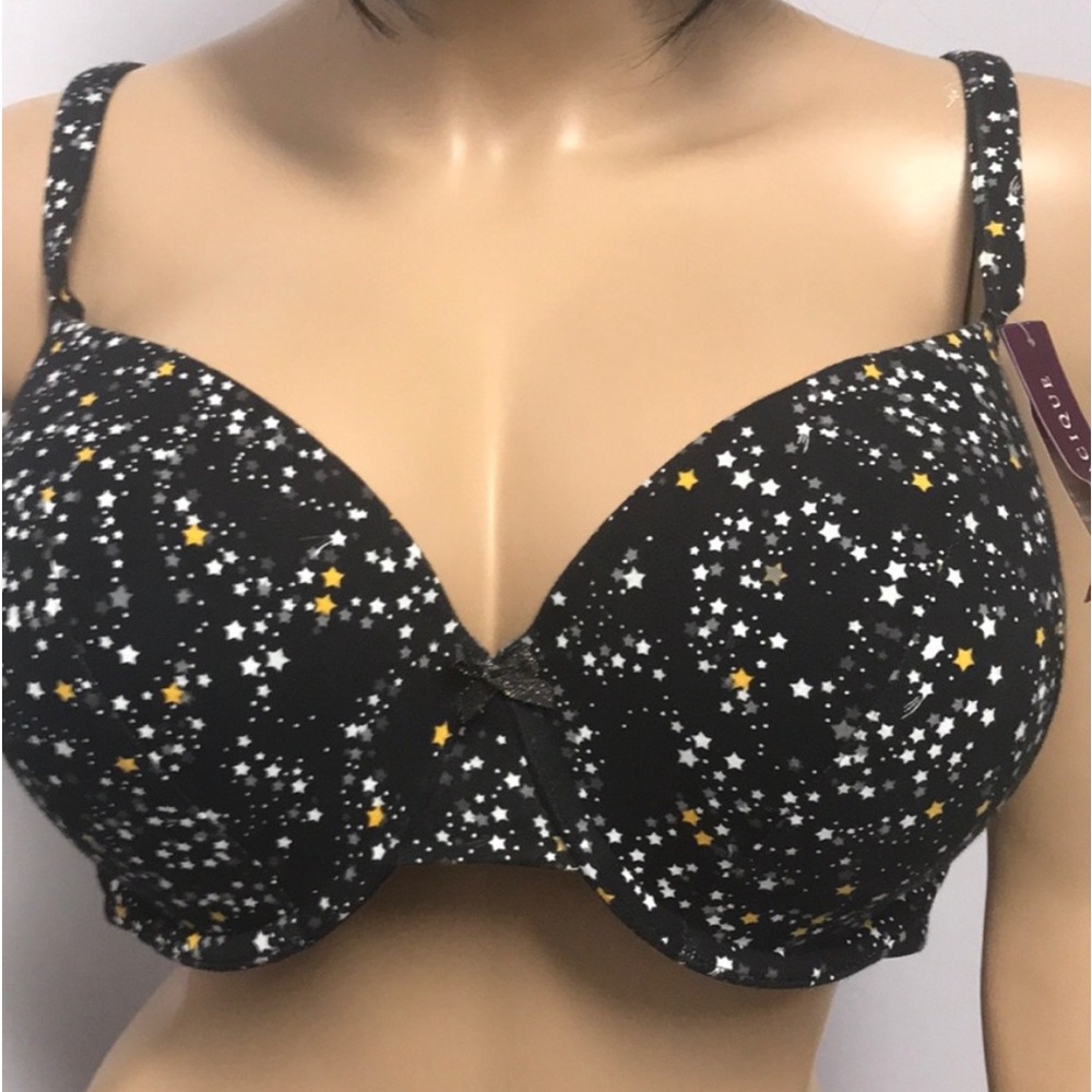 Cacique Lane Bryant Stars NWT Cotton T Shirt Bra 40 DDD
